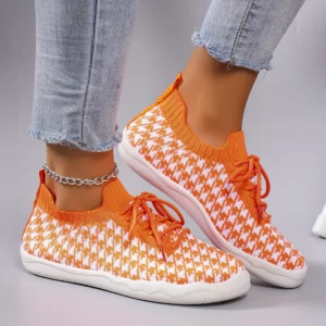 Spring new women's sports shoes, fashionable, breathable, lightweight, non-slip, wear-resistant, casual sports shoes, flat shoes - Image 2