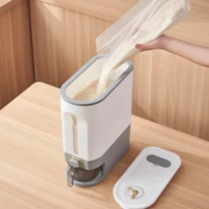 10KG Large Cereal Dispenser with Lid Moisture Proof Airtight Food Dispenser Bucket for Rice Home Kitchen Pantry Organization - Image 4