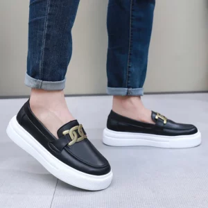 Black Loafers Shoes For Men Luxury Slip-on Shoes Men Unisex Breathable Casual Leather Shoes Man Driving Shoes Zapatos Hombre - Image 5