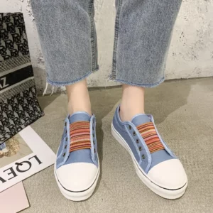 2025 Low-cut Trainers Canvas Flat Shoes Women Casual Vulcanize Shoes New Women Summer Autumn Sneakers Ladies Sneakers Women - Image 4
