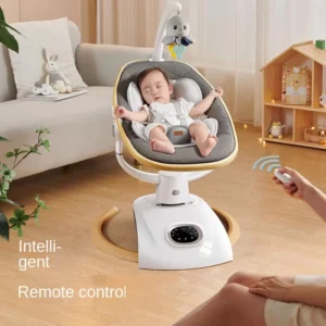 Luxury Baby Electric Rocking Chair Smart Rocking Touch Screen Baby Cradle Adjustable Wireless Timer with Doll for Baby Swing - Image 3