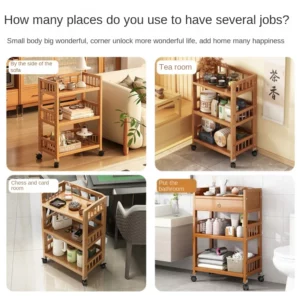 OLEVO Mobile Storage Rack With Floor To Ceiling Multi-layer Storage To Meet Daily Needs And Enhance The Atmosphere In Corners - Image 6
