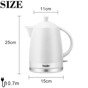 1.7L Electric Kettle Cordless Ceramic Kettle Household Kitchen Quick Heating Electric Boiling Tea Pot Sonifer - Image 5