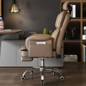 Computer chair, home electronic sports chair, comfortable and durable leather office chair, rotating lift chair - Image 2