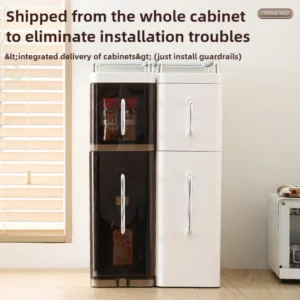 Pull-Out Spice Organizer Slim Space-Saving Narrow Kitchen Cabinet Shelf with Dustproof Sliding Drawers Storage for Countertop - Image 4