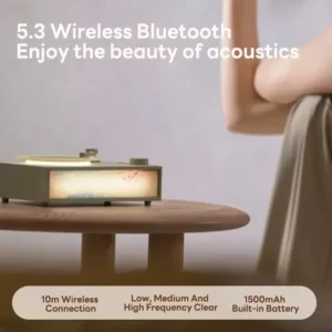 Portable Retro Vinyl Record Music Player Wireless Speaker 5W HIFI Stereo Sound with Night Light & Aroma Caixa De Som Bluetooth - Image 3