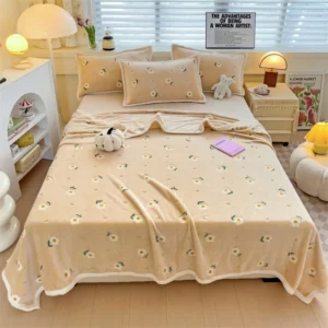 Floral Print Flannel Baby Blanket Bedding soft kids Nap Cover Air Conditioning Blankets Summer Thin Quilt Sofa Shawl - Image 2