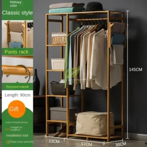 Extra Large Wardrobe Modern Multifunction Storage Rack Floor Shoe Rack with Coat Hanger Home Furniture Organizer - Image 5