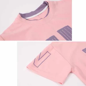 Summer Girls T-Shirts Sets Outfit New Kids Short Sleeve Tops+Shorts 2Pcs Children Clothes Teen Loose Casual Suits Sporty Outfits - Image 3