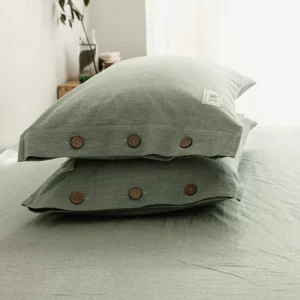 100% Cotton Pillowcase for Bed Skin-friendly Bed Sleep Pillow Cover 48x74cm with Button Pillowslip 2pcs Rectangle Pillow Case - Image 3