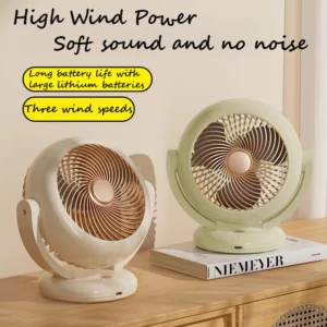 Tinsol Adjustable Wall Mount Electric Fan Charging Fan Silent Cooling Fan Air Cooler Three-speed Desktop Portable Air Circulator - Image 3