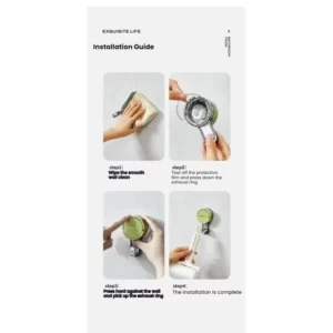 Suction Hooks Strong Vacuum Power Traceless No-Drilling Adhesive Hooks for Home Bathroom Kitchen Door Back and Toilet Area - Image 6