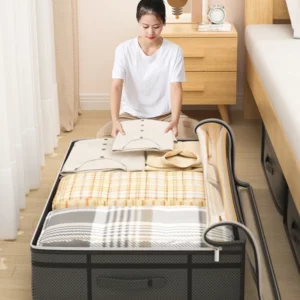 1PC large clothes storage bag under bed Foldable quilt clothes storage bag doggy bag Bedroom dormitory organizer bag - Image 1