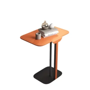 Italian Minimalist Saddle Leather Sofa Table Home Furniture Living Room Floating Storage Shelf Bedroom Bedside Corner Table - Image 6