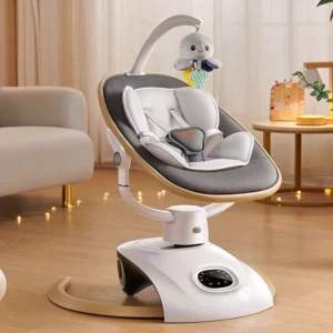 Luxury Baby Electric Rocking Chair Smart Rocking Touch Screen Baby Cradle Adjustable Wireless Timer with Doll for Baby Swing - Image 2