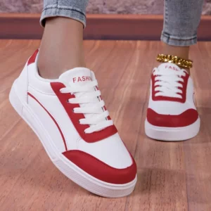 YRZL White Shoes Woman Sneakers High Quality Waterproof Leather Casual Ladies Shoes Trend Flat White Tennis Shoes for Female - Image 2