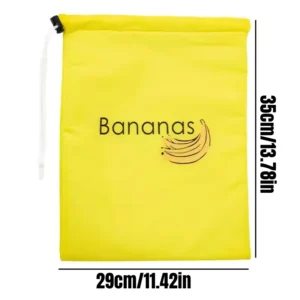 1/2/3/5Pcs Durable Yellow Banana Storage Bags Insulated Fruit Vegetable Fresh-keep Bundle Pocket Drawstring Banana Preserve Bag - Image 2