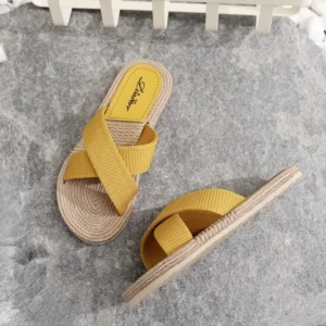 Ladies New Slippers Summer Cross Drag Fashion Hemp Rope Outer Wear Slippers Casual Sandals and Slippers - Image 5