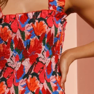 Women's Sexy Vacation Style Ruffled Pleated Tight Dress - Image 5