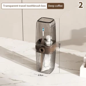 Portable Toothbrush Travel Cover Cup Bathroom Toothpaste Holder Storage Case Travel Camping Organizer Kit Toiletries Storage Box - Image 4