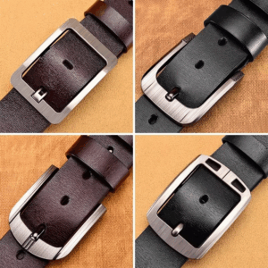 Leather Men's High-quality Buckle Jeans Leather Casual Belt Business Denim Belt Men's Fashion Designer 2025 New - Image 3