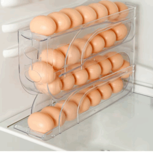 3 Layer / 4 Layer Automatic Egg Roller New Household Kitchen Dedicated Egg Roller Rack Space Saving Large Capacity Egg Organiser - Image 6