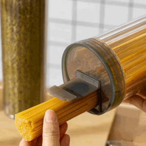 Clear Airtight Food Storage Container for Kitchen Tall Plastic Jar with Lid for Spaghetti, Pasta, Grains, Pantry Organization - Image 5