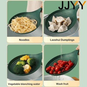 High Temperature Resistant Large Colander, Kitchen Scoop Noodle Strainer Anti-scald Vegetable Skimmer - Image 5