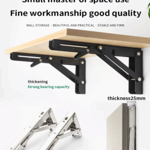 22inch Folding Shelf Brackets Heavy Duty Triangle Bracket Adjustable Wall Mounted Space Saving DIY Bracket Folding Design - Image 7