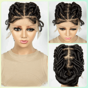 Full Lace Braided Wigs Crochet Twisted Wigs Synthetic Knotless Cornrow Transparent Lace Front Wigs for Black Women - Image 6