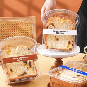 10PCS Sandwich Burger Wrapping Packaging Box Toast Bread Oilproof Holder With Lid Take Out Box Pastry Tray Bakery Party Gift - Image 3
