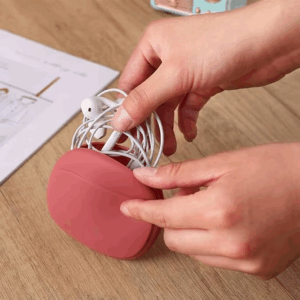 Silicone Earphone Data Cable Storage Box Mini Key Box Lipstick Mini Storage Bag Green Light Gray Red - Image 4