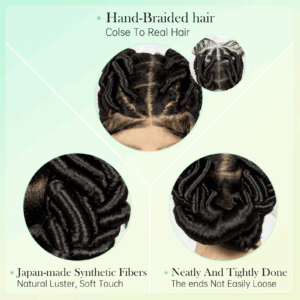 Full Lace Braided Wigs Crochet Twisted Wigs Synthetic Knotless Cornrow Transparent Lace Front Wigs for Black Women - Image 4