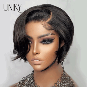 Straight Short Pixie Cut Wig HD Lace Front Wig Melt Skins Pre Plucked Bob Wigs 13x4 Lace Front Human Hair Wig Brazilian Hair - Image 4
