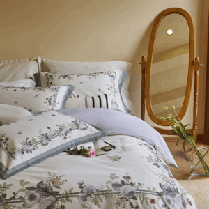 100% Soft Cotton Brushed 4Pcs Rose Floral Chic Vibrant Queen Double Duvet Cover with Zipper Flat/Fitted sheet Pillowcases - Image 4