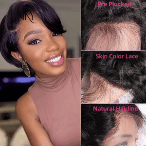 Straight Short Pixie Cut Wig HD Lace Front Wig Melt Skins Pre Plucked Bob Wigs 13x4 Lace Front Human Hair Wig Brazilian Hair - Image 3