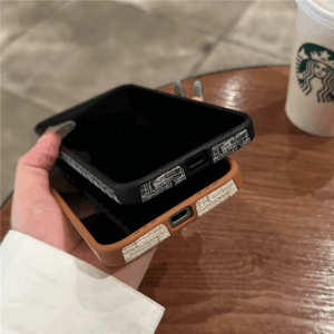 Luxury Weave Pattern Wrist Strap Holder Stand Case For iPhone 15 Pro Max 14 13 12 11 Silicone Camera Protection Shockproof Cover - Image 2
