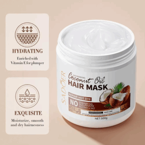 SADOER 500g Coconut Oil Set Collagen Hair Mask/Body Oil Hair Treatment Conditioning Anti Frizzy Moisturizing Smooth Hair Care - Image 4