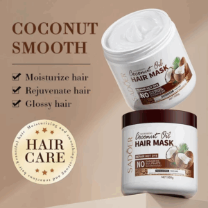 SADOER 500g Coconut Oil Set Collagen Hair Mask/Body Oil Hair Treatment Conditioning Anti Frizzy Moisturizing Smooth Hair Care - Image 7