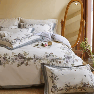 100% Soft Cotton Brushed 4Pcs Rose Floral Chic Vibrant Queen Double Duvet Cover with Zipper Flat/Fitted sheet Pillowcases - Image 5