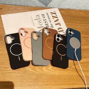 Ultrathin Simple Magsafe Case for iPhone 16 Pro Max 15Pro 14 Plus 13 12 11 Matte Hit Color Lens Wireless Charging Soft TPU Cover - Image 2