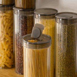 Clear Airtight Food Storage Container for Kitchen Tall Plastic Jar with Lid for Spaghetti, Pasta, Grains, Pantry Organization - Image 6