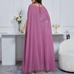 Rafiah Women's Summer Abayas Dress 2025 Modest Fashion Solid Color Shawl Sleeves Square Neck Maxi Abaya - Image 3