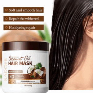 SADOER 500g Coconut Oil Set Collagen Hair Mask/Body Oil Hair Treatment Conditioning Anti Frizzy Moisturizing Smooth Hair Care - Image 5