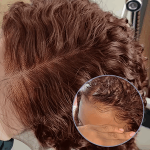 13X4 Chocolate Brown Curly Lace Front Wigs Human Hair Short Curly Deep Wave Bob Wigs Pre Plucked Water Wave #4 Colored Bob Wigs - Image 4