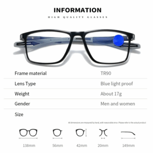 Anti-blue Light Reading Glasses Ultralight TR90 Sport Presbyopia Eyeglasses Women Men Far Sight Optical Eyewear Diopters To +4.0 - Image 5