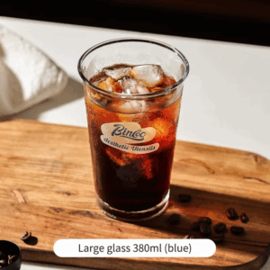 380ML Home Daily Water Cup Cafe American Ice Latte Coffee Cup Drink Juice Cold Drink Simple Classic Transparent Glass Coffee Cup - Image 4
