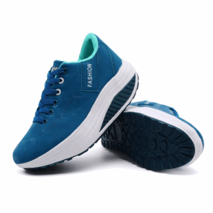 Ladies Casual Sports Shoes Breathable Comfortable Wedge Heel Thick Sole Sneakers Lace-up shoes - Image 3
