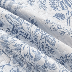 3pcS Ultra-soft wavy quilted floral printed bed cover multi-piece set (1 bed cover +2 pillowcases, no pillow core) - Light, - Image 4