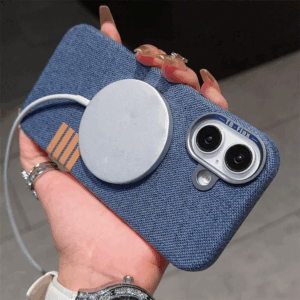Matte Magnetic For Magsafe Wireless Charge Frabic Phone Case for iPhone 16 13 15 Pro Max 12 14 Plus Camera Bumper Linen Cover - Image 7